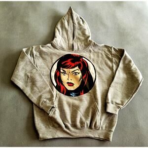 MARVEL Youth Black Widow Superheroes Grey Sweatshirt--Sz Medium-New! No Tags